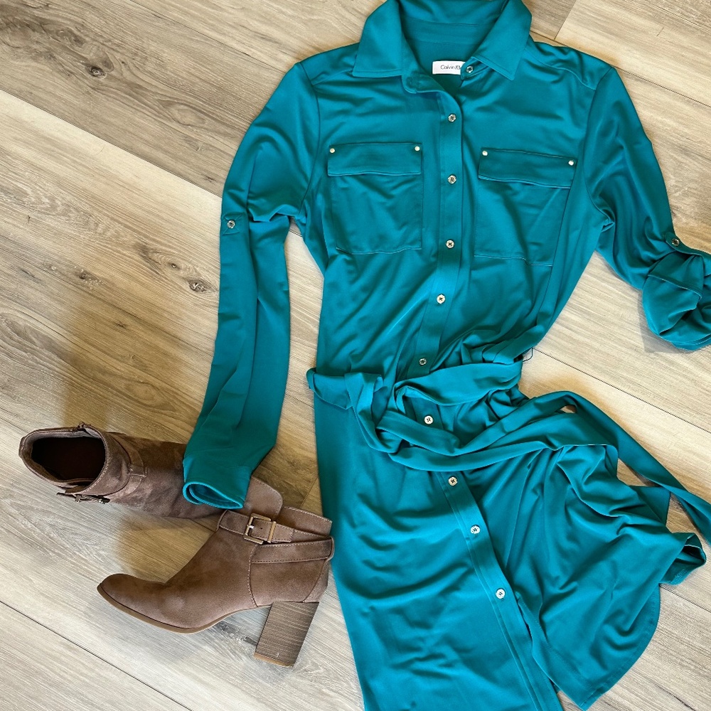 Calvin Klein Teal Dress